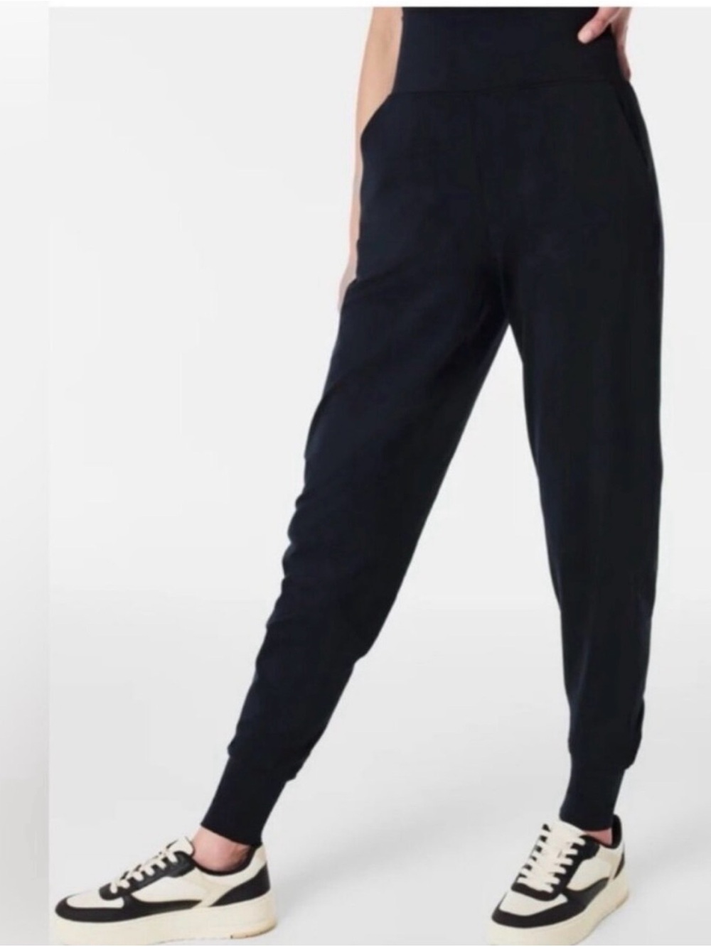 SPANX Very Black Relaxed Activewear Jogger Pants Size M